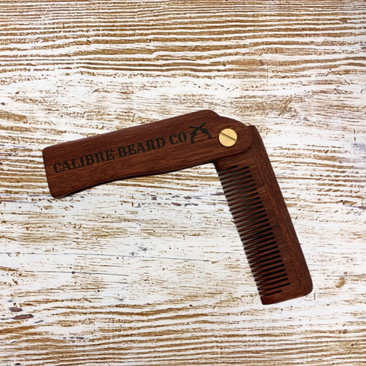 Folding Sandalwood Beard Comb